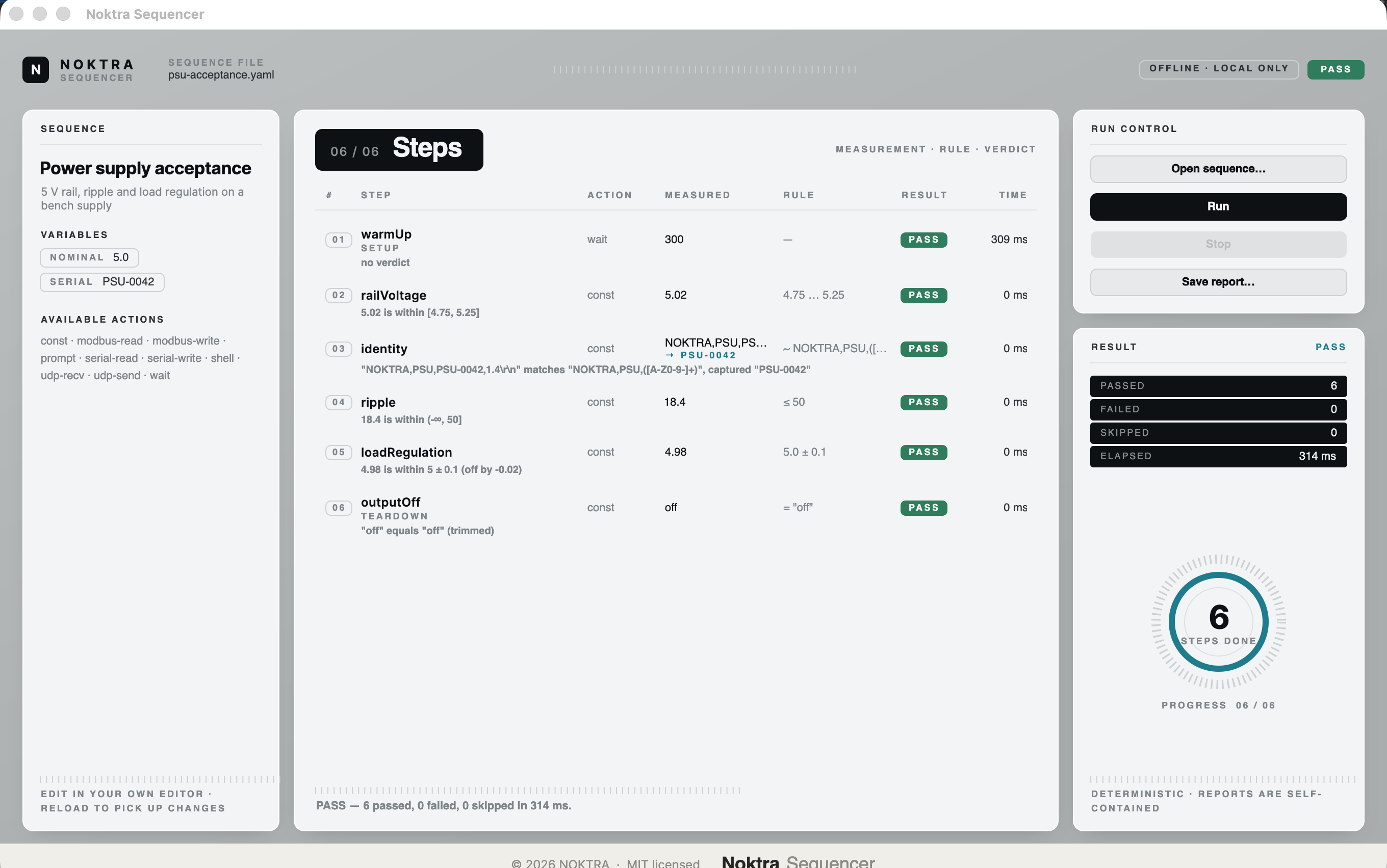 Test Sequencer screenshot